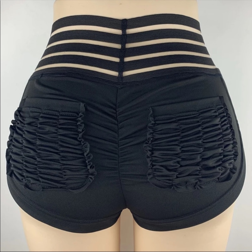 NEW Black Scrunch Bum Booty Enhance Shorts
